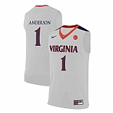 Virginia Cavaliers 1 Justin Anderson White College Basketball Jersey Dzhi,baseball caps,new era cap wholesale,wholesale hats